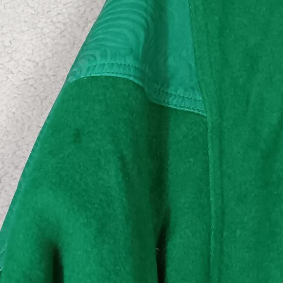 Vintage Winlit Women Jacket Size Medium Green Felt and Leather Panelsd - Picture 14 of 16